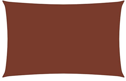 vidaXL Sonnensegel Wasserfest Sonnenschutz Windschutz Sonnendach UV Schutz Garten Terrasse Balkon Oxford-Gewebe Rechteckig 2,5x5m Terracotta-Rot