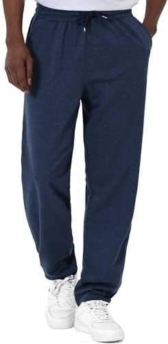 ROSS CAMP Pantaloni da Jogging da Uomo - Pantaloni Sportivi da Uomo Lunghi in Cotone, Pantaloni da Allenamento per Il Tempo Libero, Jogger da Viaggio Moderni (Blu Navy, XL)