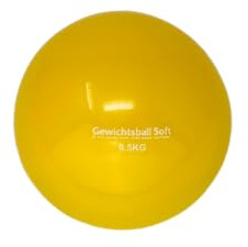 ATC Handels GmbH Palla da peso morbida singola in vari pesi riempita di sabbia per yoga, pilates, riabilitazione e fitness - Palla tonificante, palla pesante, 0,5 kg
