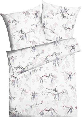 Kaeppel Jersey Bettwäsche Lovebirds Rose 1 Bettbezug 155 x 220 cm + 1 Kissenbezug 80 x 80 cm
