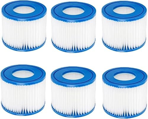 YanBan Filtro de piscina compatible con PureSpa tipo S1 cartucho de filtro de bomba de repuesto, paquete de 6 filtros de piscinas de spa de aguas termales, (4.2 x 2.8 pulgadas)