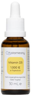 Vitamin-D3 ohne Zusatzstoffe, 1.000 IE, in Rapsöl, vegetarisch, 1.000 Tropfen (30 ml), laborgeprüft