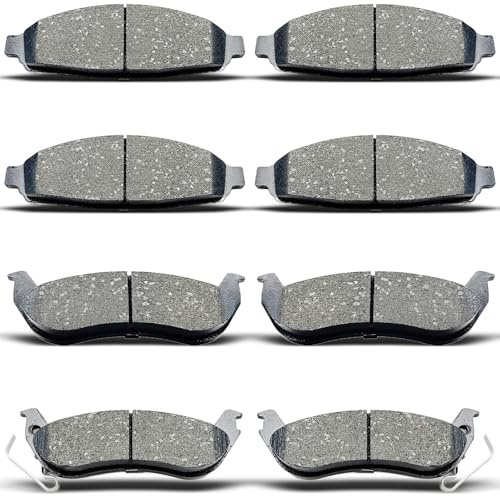evkingauto D931 D932 8pcs Front Rear Ceramic Brake Pads Sets Fit For 2003-2011 For Ford Crown Victoria,2003-2011 For Lincoln Town Car,2003-2011 For Mercury Grand Marquis,2003-2004 For Mercury Marauder
