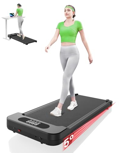 Tapis Roulant Pieghevole con Inclinazione 8%, Walking Pad Salvaspazio 1-10 km/h, Tapis Roulant Elettrico Silenzioso per Casa e Ufficio, Design Compatto con Capacità 130 kg(Nero intenso)
