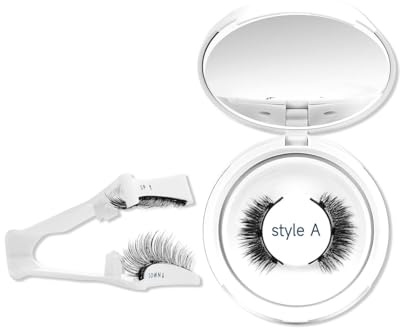DAFNE Pestañas magnéticas con Rizador de Pestañas, Pestañas magnéticas sin delineador de ojos, Aspecto natural, No necesita pegamento(Kit-A)