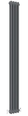 Traditional 2 Column Central Heating Radiator Vertical Rads Cast Iron Style Anthracite 1800x200mm