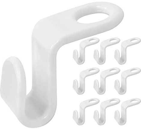 Bakecat Clothes Hanger Connector Hooks, 20 Pcs Coat Hanger Hooks Super Space Saving for Closet, White