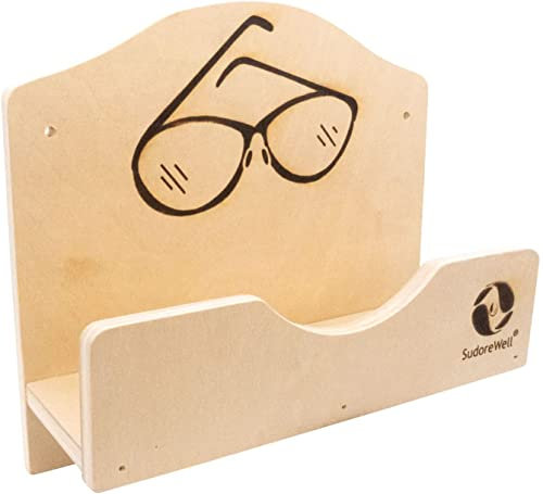 SudoreWell® Brillenablage aus Birkenholz für Sauna und Wellness