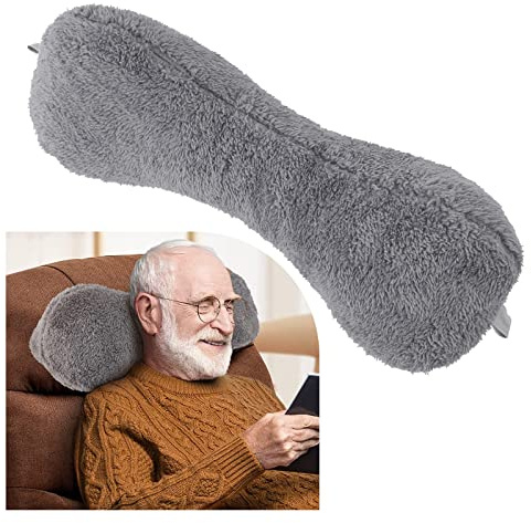 Vcomsoft Cuscino poggiatesta per poltrona reclinabile, divano, cuscino per testa e collo (grigio)