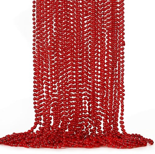 Mardi Gras 24-pack runda pärlor för julfestdekoration, Universell, Plast, Ingen ädelsten