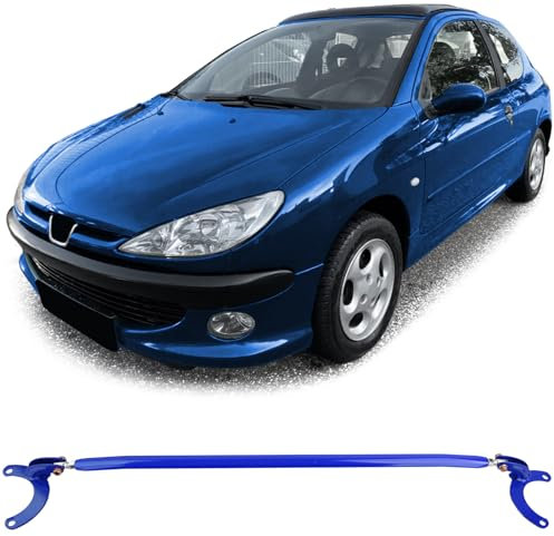 Aluminium Domstrebe verstellbar Blau für Vorne für Peugeot 206 + CC SW 98-08