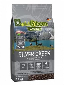 Wildborn Silver Creek 1 x 12 kg | Hundetrockenfutter mit frischem Ziegenfleisch | 77% tierisches Protein