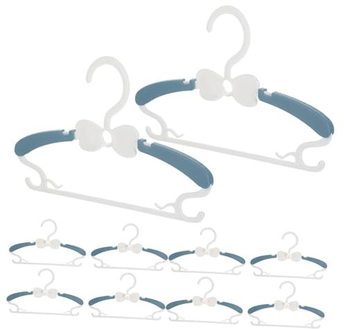 Ciieeo 10 Grucce Telescopiche Antiscivolo Per Bambini Appendini in Plastica Resistente Per Vestiti Neonati Colore Blu Set Da 10 Pezzi