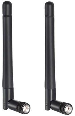 KHIYQILO Dual Band WiFi Antena 2.4GHz 5.8GHz 3dBi RP-SMA Macho 2 MIMO Antenas para WLAN Router Tarjeta de Red Inalámbrica Cámara IP Video Vigilancia Cámara de Marcha atrás Monitor Bluetooth Antena