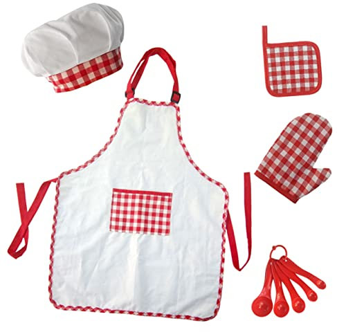 GLSTOY Boys and Girls Cooking Set Baking Oven Kit Chef Hat Apron Toddlers Cooking Tools Mini Baking Tools for Children 1 Set