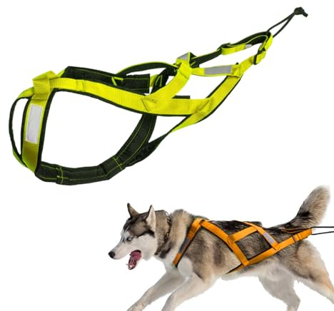 Imbracatura per cani da tirare, imbracatura per cani che mushing sulla schiena, imbracatura husky a X, imbracatura per cani da traino, per esercizi con slitta, slittino per animali domestici