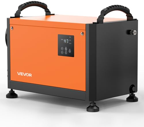 VEVOR 70 Pints Commercial Dehumidifier with Pump, Portable Crawl Space Dehumidifiers for Basement Storage Room Industrial, Auto Defrost/Drainage, Heavy-duty Galvanized Steel, with 2 Drain Hoses