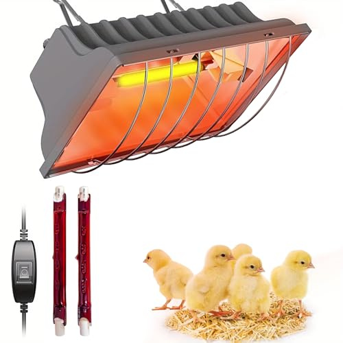 250W värmare för hönshus, infraröd lampa, vattentät vintervärmare, termostat för fjäderfä med justerbar för kycklingar, valpar, katter, grisar, hundar och reptiler