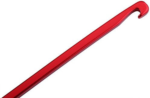 KIMISS Estacas Resistentes para Tienda de Campaña, Paquete de 10 Estacas de Aluminio para Toldos y Tiendas de Campaña, Ligeras y Duraderas, Ideales para Acampar Configurar Toldos (Rojo)