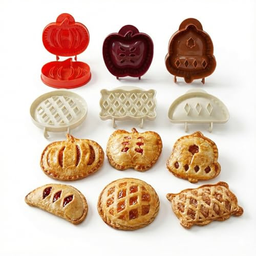 6 Pack Hand Pie Molds – Dough Presser for Mini Pocket Pies Baking