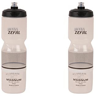 ZEFAL Pack Magnum – Dos Bidones de Ciclismo Reutilizables - Botellas de Bicicleta y MTB Sin BPA - Transparente, 975ml Cada Botella
