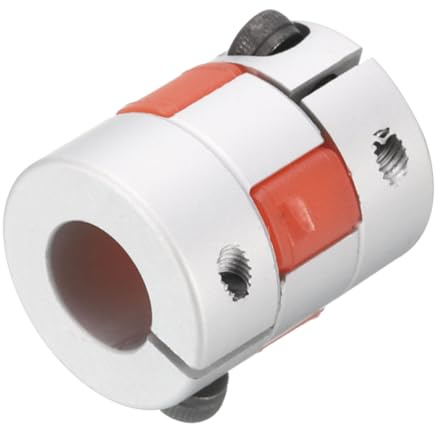 QUARKZMAN Alluminio Prugna Albero Accoppiamento 6.35mm a 8mm Foro L25xD20 Flessibile Accoppiatore Giunto per Macchina e Servo Motore Passo-Passo 1pz