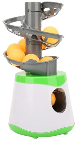 Tennis Ball Launcher, Cricket Bowling Machine with 10PCS Balls ABS Table Tennis Trainer Pong Ball Automatic Launcher Training Machine Children Entertainment Toy