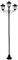 etc-shop Gartenlaterne groß für draußen Kandelaber 3 flammig Außen Solar Außenlaterne stehend Outdoor, schwarz Eisen Alu, LED warmweiß, H 194 cm