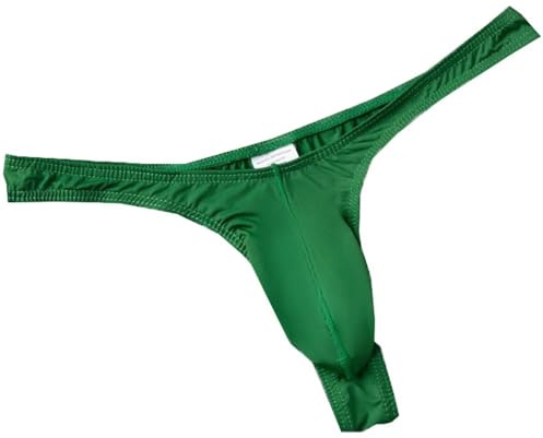Faringoto Biancheria intima da uomo senza cuciture trasparente perizoma,T String Uomini,Ragazzo in G String,Uomo con G String, Verde, Large