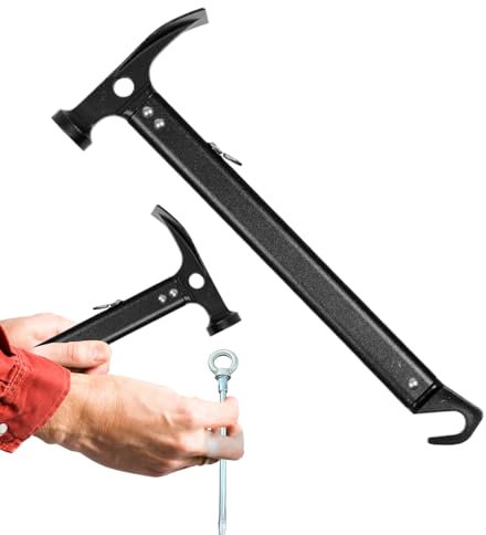 Marteau de camping - Marteau de tente - Marteau en aluminium pour inserts - Outil en métal lourd antidérapant avec poignée ergonomique pour sac à dos, parc