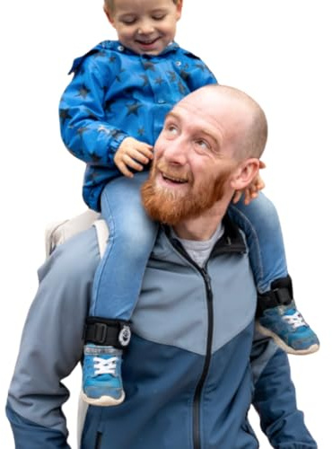 Kindertrage FREE ON SHOULDERS – Kompaktes Schulter-Tragesystem für Kinder | Freihändig tragen mit oder ohne Rucksack | Ideal für Wanderungen, Ausflüge & Alltag | Integrierter Sicherheitsgurt