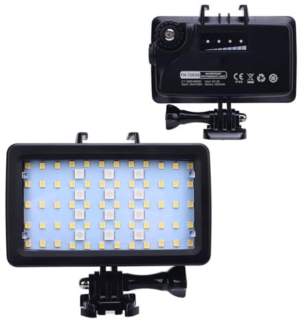 ASHATA Video Belysning Dive Light, Underwater RGB LED Fyll Ljus 5000-6000K för Fotograferingsvideografi, med 3000mAh-batteri, 130ft Vattentät