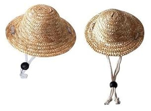 1Pc Novelty Summer Adjustable Pet Dog Outdoor Straw Hat Puppy Small Kitty Cat Sunhats Dog Hat