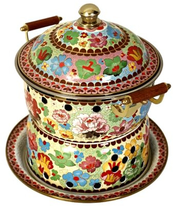 Olla caliente de cobre china, olla gruesa de carbón for sopa, olla caliente mongola de cobre, cocina tradicional de Beijing for reuniones familiares, amigos y fiestas.