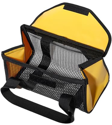 Borsa per Esche da | Organizzatore da Maglia con Manico per Contenitori | Organizzatore Attrezzatura Da - per Acqua Salata Spiaggia Fiume Lago Stagno Viaggi Stradali e Familiari