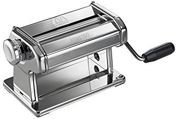 Marcato Machine à Pâtes, Nouvelle Atlas 150 Premium, Pâte Maker, Tire-Pochette, Feuilleter, 10 Épaisseurs, Acier Chromé, Compatible avec 12 Accessoires pour Formats supplémentaires, AT-150-ROL-PRM