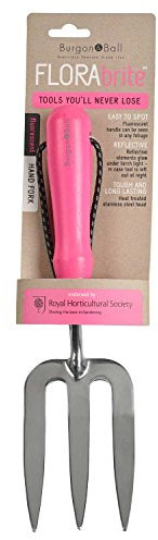 Burgon & Ball FloraBrite - Tenedor de Mano para jardín, Color Rosa