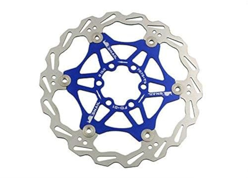 Snail Bike Bicycle Disc Brake Rotor Floating MTB Rotors 160mm (Blue)