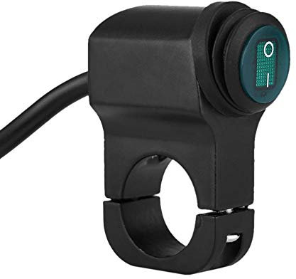 Manillar de 7/8 (22 mm) de diámetro, manillar universal de 22 mm de 12V Faro de la motocicleta Faro antiniebla Interruptor de encendido/apagado Impermeable