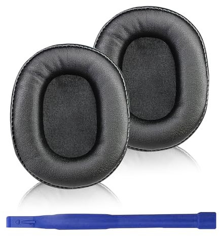 Adhiper Arctis 7 Ohrpolster/Ear Cushion/Ohrpolster/Ersatz-Ohrpolster Memory-Schaum Protein Leder-Ohrpolster Kompatibel mit SteelSeries Arctis Pro 7 5 3 Gaming-Headset (schwarz)