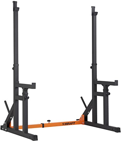 Mirafit M130 Fully Adjustable Squat & Bench Press Rack With Multi Position Spotter