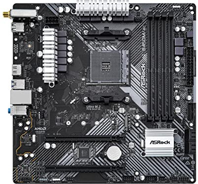 Asrock B450M/AC R2.0 Amd B450 Am4 Micro Atx 4 Ddr4 Hdmi Gb Lan Ac Wi-Fi 1X M.2