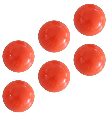 DOJA Barcelona | Pelota de fútbol naranja | Juego de 6 bolas de resina | Peso bolas Competition: 36 g | 34 mm | Pelotas de kicker | Fútbol de mesa | Accesorio para futbolín | Reemplazo de bolas