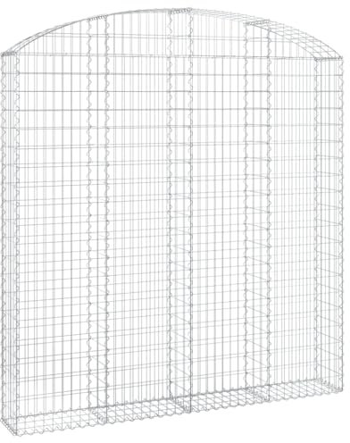 vidaXL Cesto Gabbione ad Arco 200x30x200/220 cm Ferro Zincato