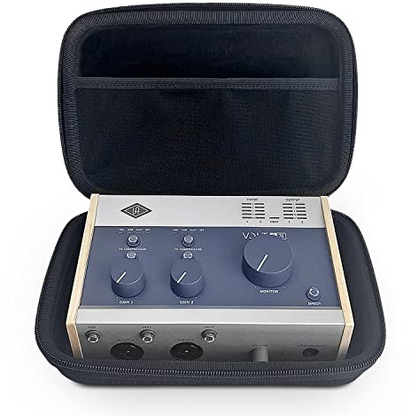Analog Cases Pulse Case für Universal Audio Volt 276 oder 176 Interface (Robuste, hochwertige Eva-Transporttasche, mit Samt-Innenfutter, für erstklassigen Schutz, mit Kabelfach), Schwarz