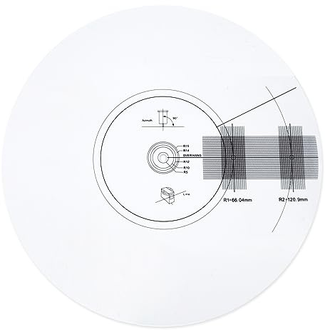 sdroceRyaM Acrylic Turntable Phonograph Cartridge Alignment Protractor Mat Anti-sliding LP Vinyl Record Pickup Calibration Plate for Turntable Accessories, White