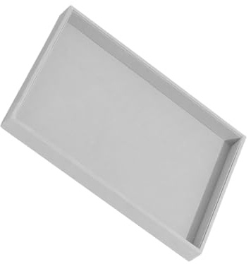 budiniao Bandeja de exhibición de Tela de Terciopelo Hecha a Prueba de arañazos, Almacenamiento para el hogar, bandejas apilables para joyería, Bandeja para presentación de joyería, escaparate, Gris