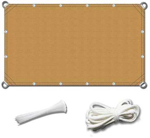 Sonnensegel Nach Maß Sonnenschutz Schutz UV Schutz Schattierungsnetz Mit Ösen Und D-Ring für Terrasse AußEnbereich Garten (2x6m-Strandgelb)