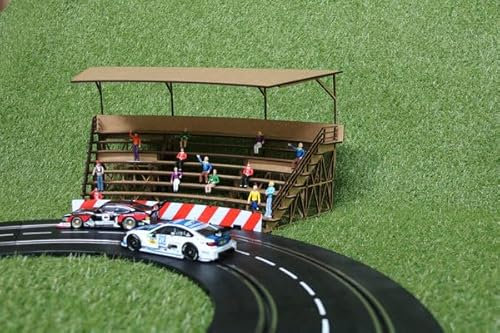 AT-BA Modellbau 220008 Slotcar-Tribüne für die Kurve 1 mit Dach
