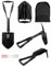 Klappspaten 58cm, Klappbarer Schneeschieber mit Hacke, Klappspaten Camping Hochfester Extra Stabiler Schaufel Aus Kohlenstoffstahl, Klappschaufel für Outdoor, Schneeschaufeln, Garten, Camping (Noir)
